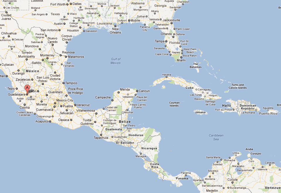 map of guadalajara mexico